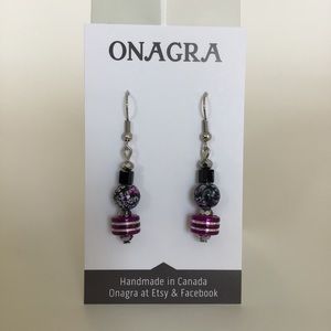 ☀️3/$25☀️ Purple and black earrings